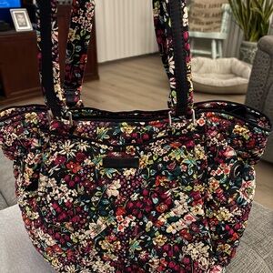 Vera Bradley Black Floral Tote Bag